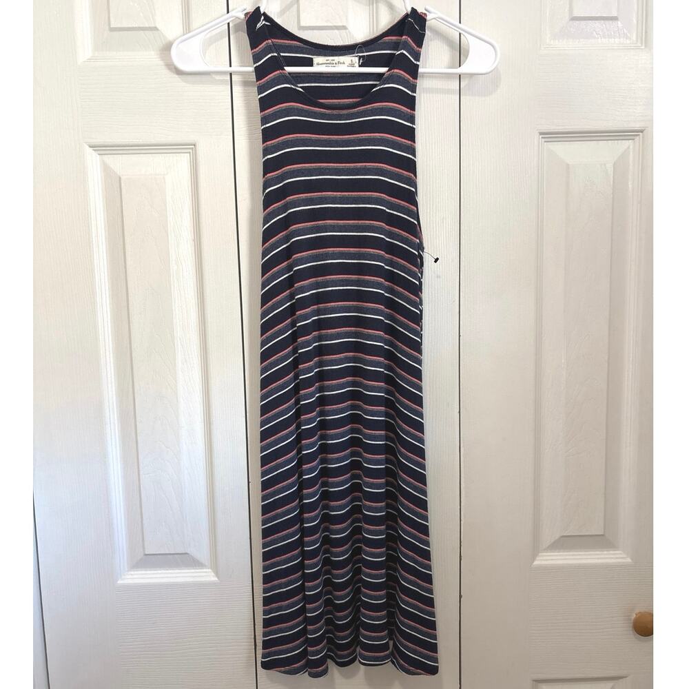 Abercrombie Striped Ribbed Fitted Tank Dress Size Small